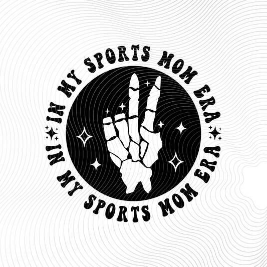 Living That Sports Mom Life Tee- BLACK Square Design ((Customizable))