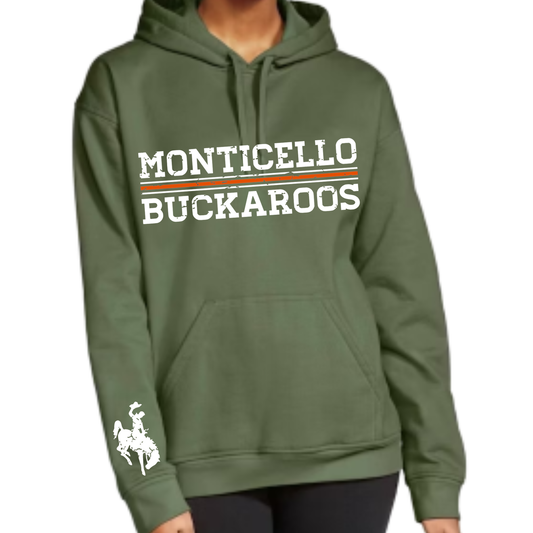Monticello Buckaroos Classic Design with Buckaroo on Sleeve ((Customizable))