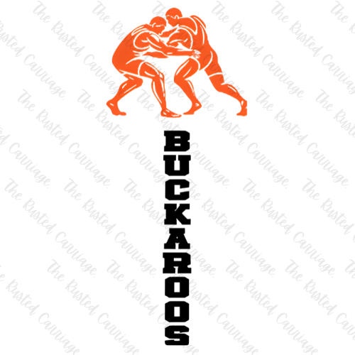 Buckaroo Wrestling '26-27 Choose Orange with Black or White -Front/Back Design ((Customizable))