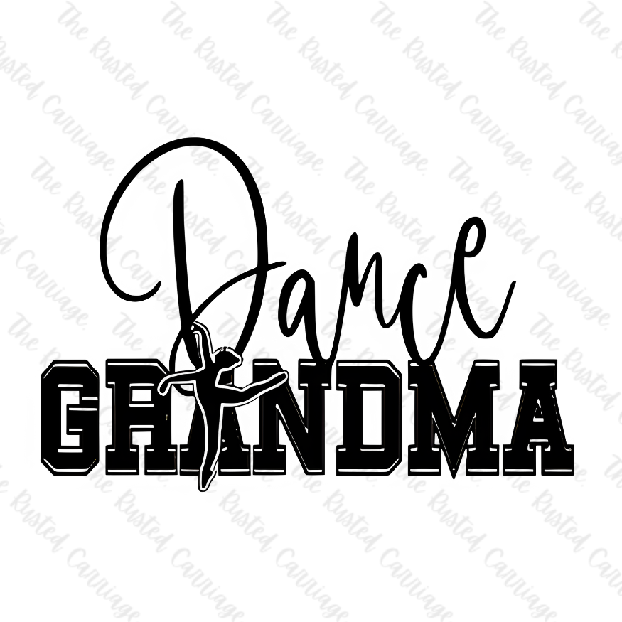 Dance Grandma, Mom, Dad, Sis, Bro Long Sleeve T-Shirt with Front and Back Design ((Customizable))