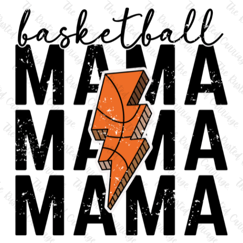 Basketball Mama with Lightning Strike Hoodie or Crewneck Sweater ((Customizable))