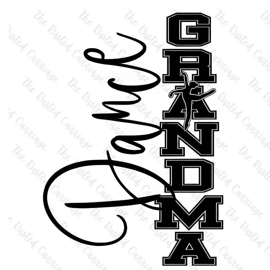 Dance Grandma, Mom, Dad, Sis, Bro Long Sleeve T-Shirt with Front and Back Design ((Customizable))