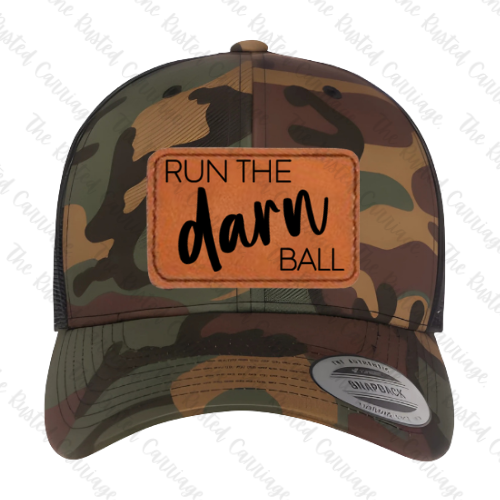 Green Camo & Black Adult Snap Back Hat - Pick Your Football Design & Hat Style: Curved Brim or Flat Brim ((Customizable))