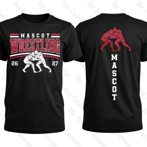 Glitter Mascot Wrestling- Red with Black or White Design ((Customizable))