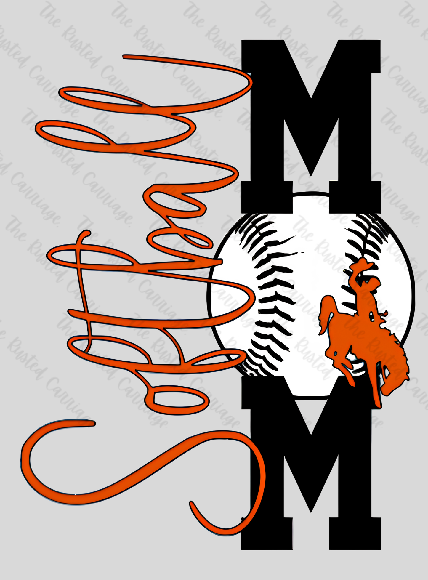 Softball Mom Front/Back Design ((Customizable))