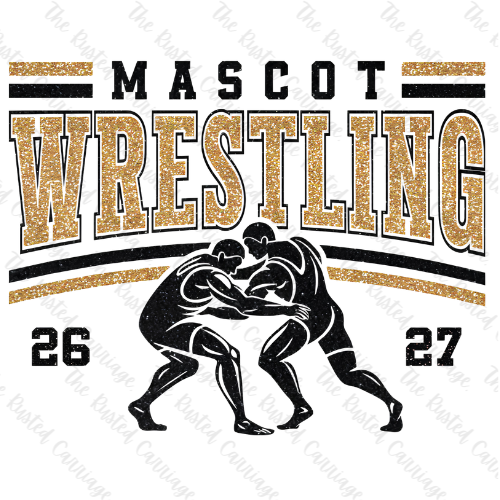 Glitter Mascot Wrestling- Gold with Black or White ((Customizable))