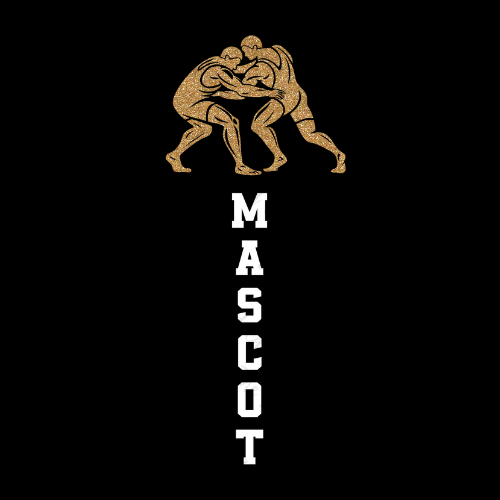Glitter Mascot Wrestling- Gold with Black or White ((Customizable))