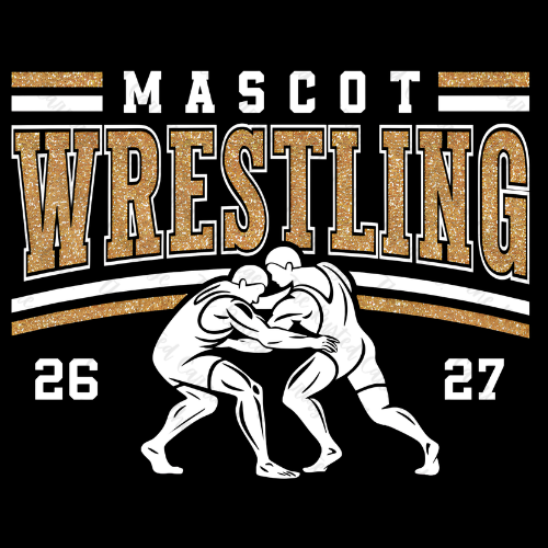 Glitter Mascot Wrestling- Gold with Black or White ((Customizable))