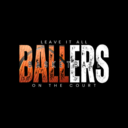 Ballers Basketball Long Sleeve T-Shirt Choose Orange/Black or Orange/White Design ((Customizable))