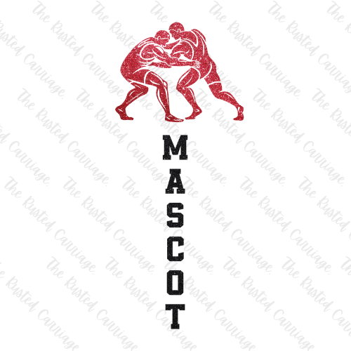 Glitter Mascot Wrestling- Red with Black or White Design ((Customizable))