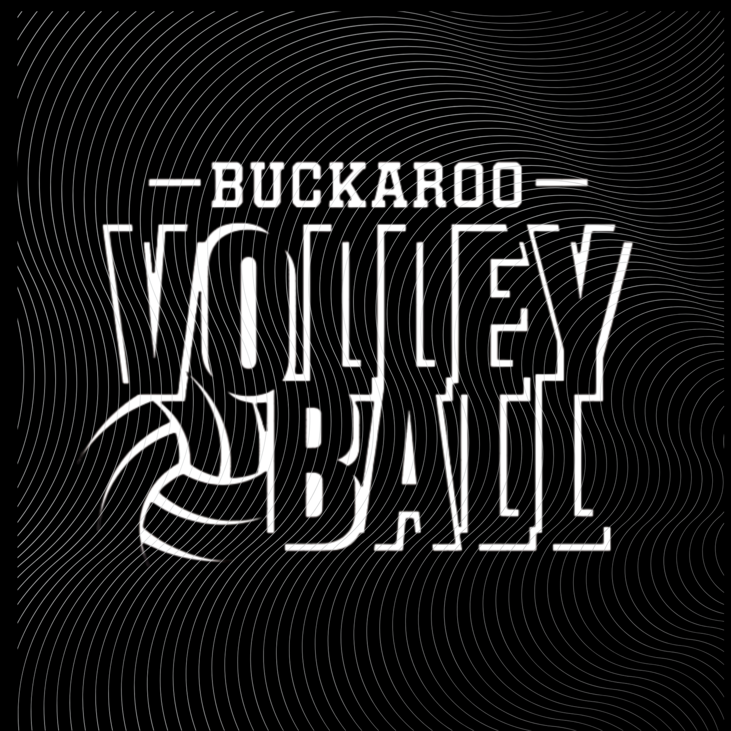 Buckaroo Volleyball Outline Tee in Orange, Black or White designs ((Customizable))