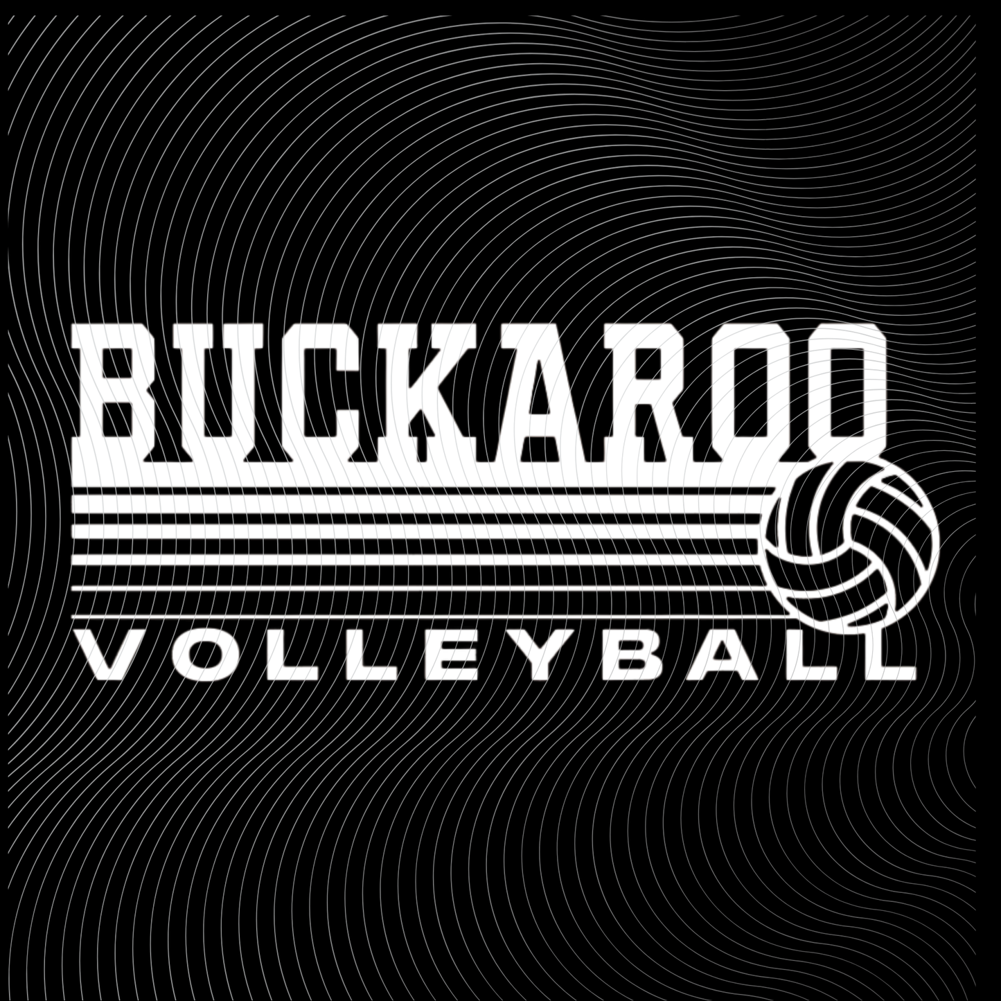 Buckaroo Volleyball Retro Tee in Black, Orange, or White Design ((Customizable))