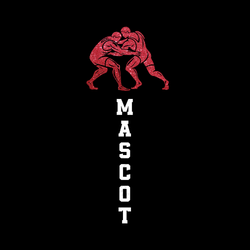 Glitter Mascot Wrestling- Red with Black or White Design ((Customizable))