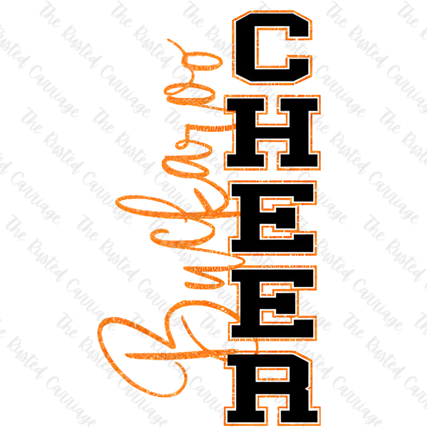 Buckaroo Cheer Glitter Design with Front and Back Design ((Customizable))