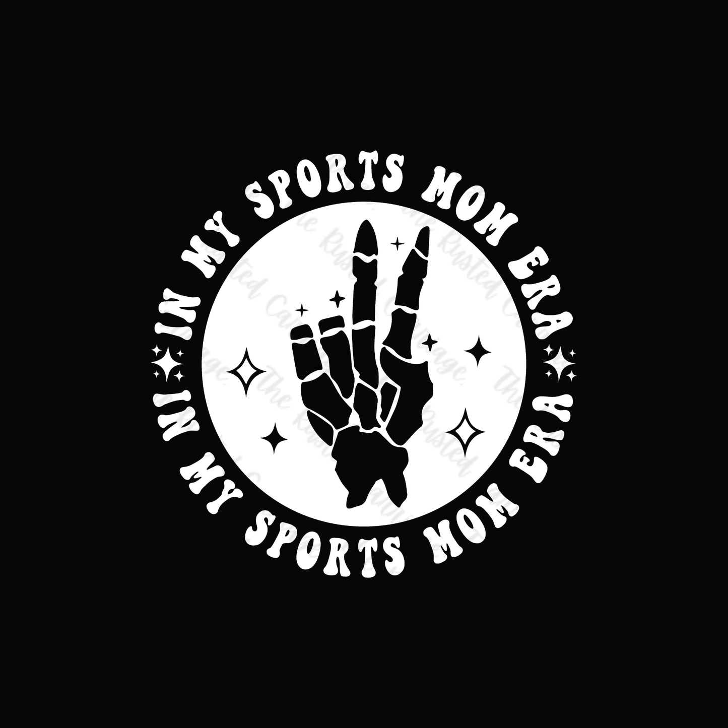 Living That Sports Mom Life- WHITE Square design ((Customizable))
