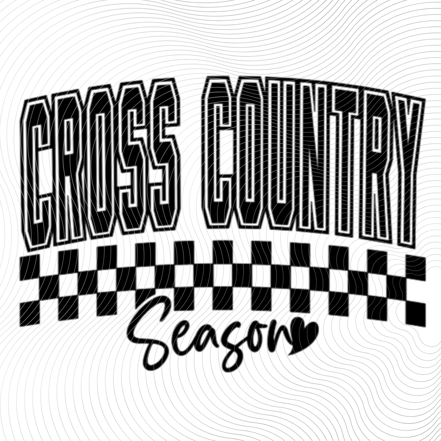 Youth Cross Country Tee Black Design ((Customizable))