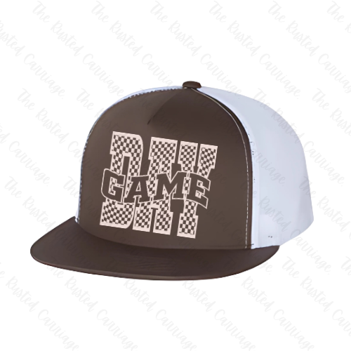 Brown & White Adult Unisex Hat - Pick Your Football Design & Hat Style: Flat or Curved Brim ((Customizable))