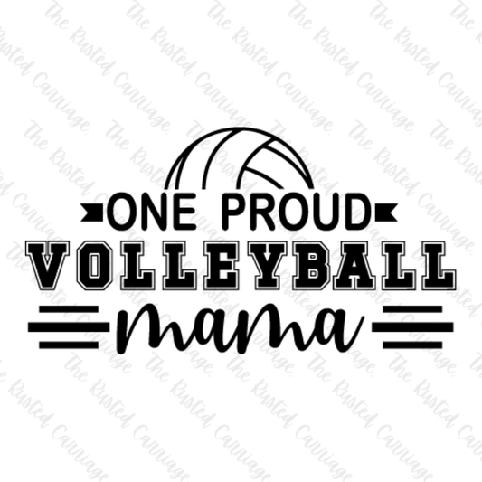 One Proud Volleyball Mama design ((Customizable))