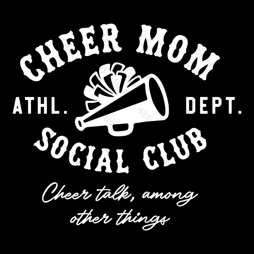 Cheer Mom Social Club - White Design ((Customizable))