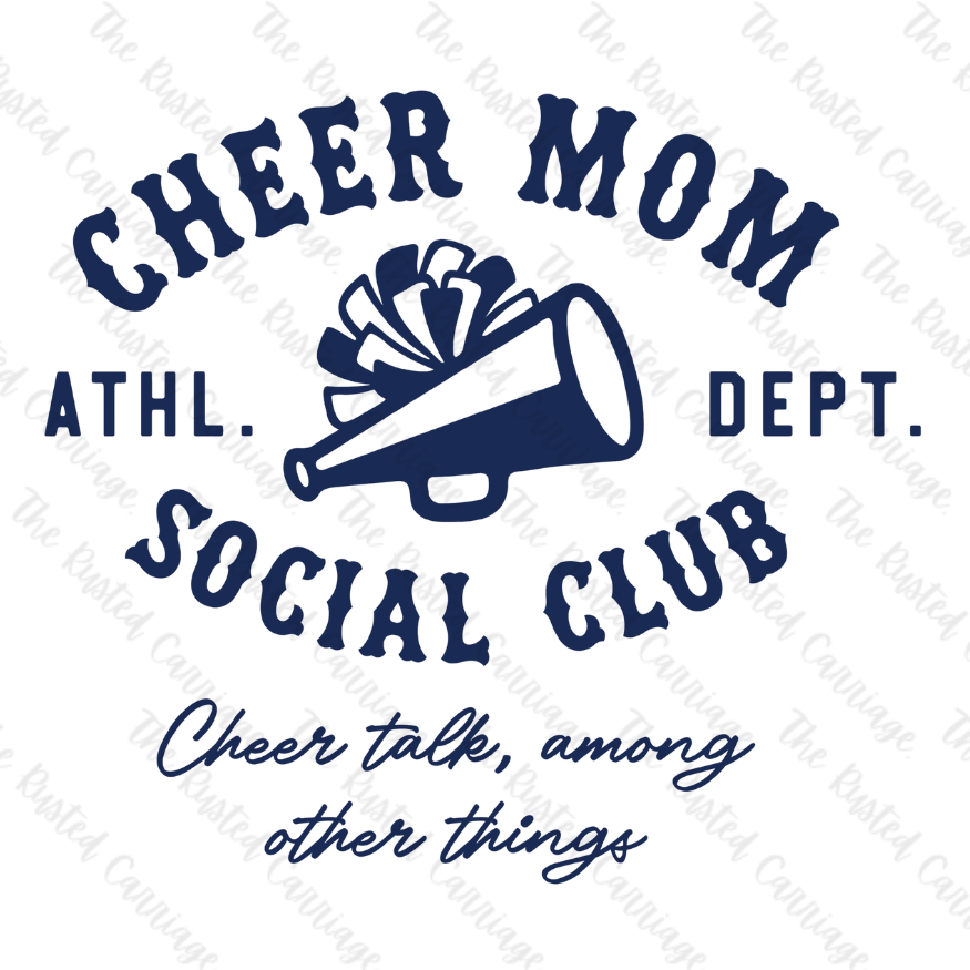 Cheer Mom Social Club - Navy Design ((Customizable))