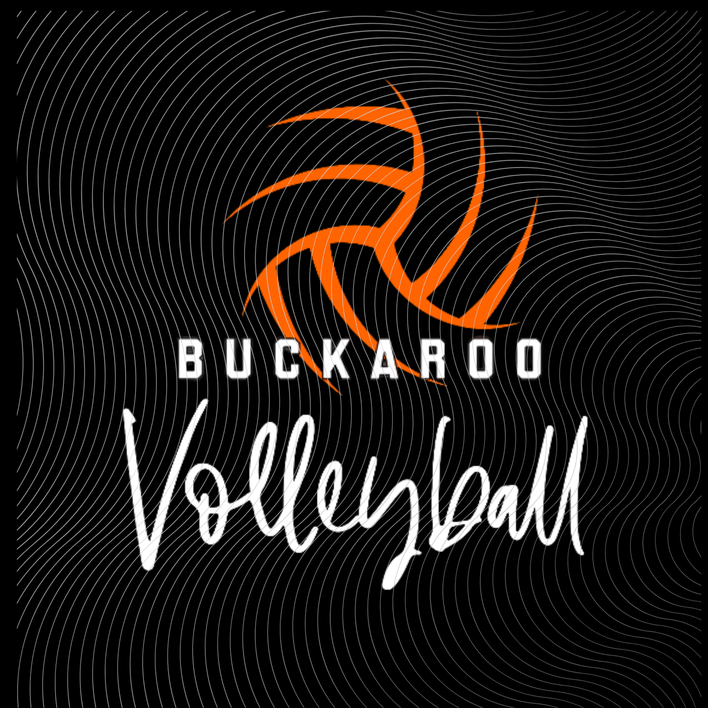 Buckaroo Volleyball Tee in Orange/Black or Orange/White ((Customizable))