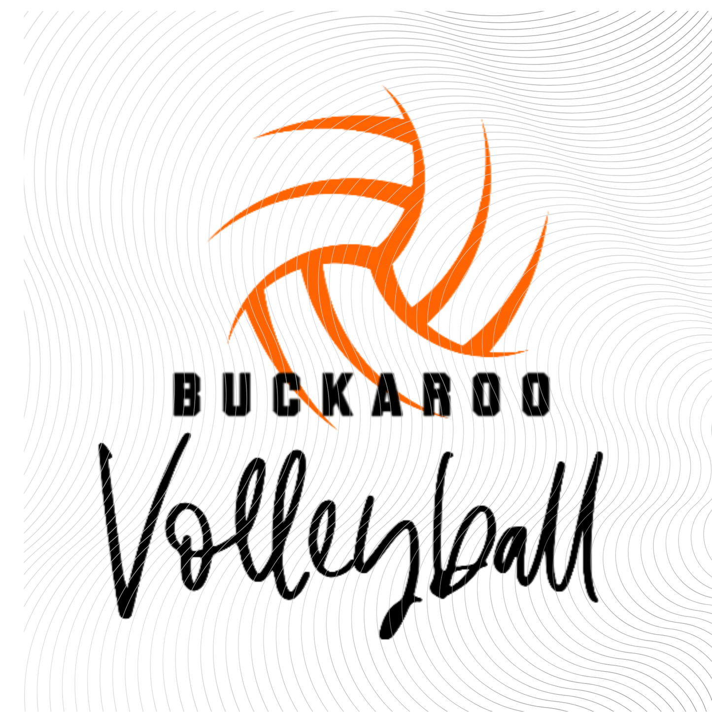 Youth Buckaroo Volleyball Tee in Orange/Black or Orange/White ((Customizable))