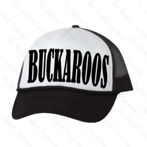 Black & White Adult Snap Back Hat - Pick Your Style- Flat or Curved Brim, Women's Trucker & Football Design-((Customizable))
