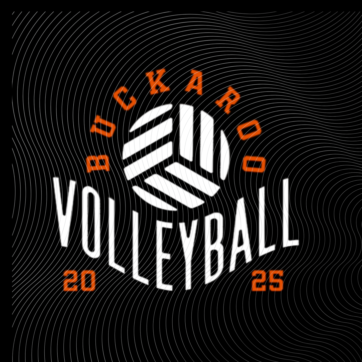 Buckaroo Volleyball 2025 Tee in a Orange/White & Orange/Black Design ((Customizable))