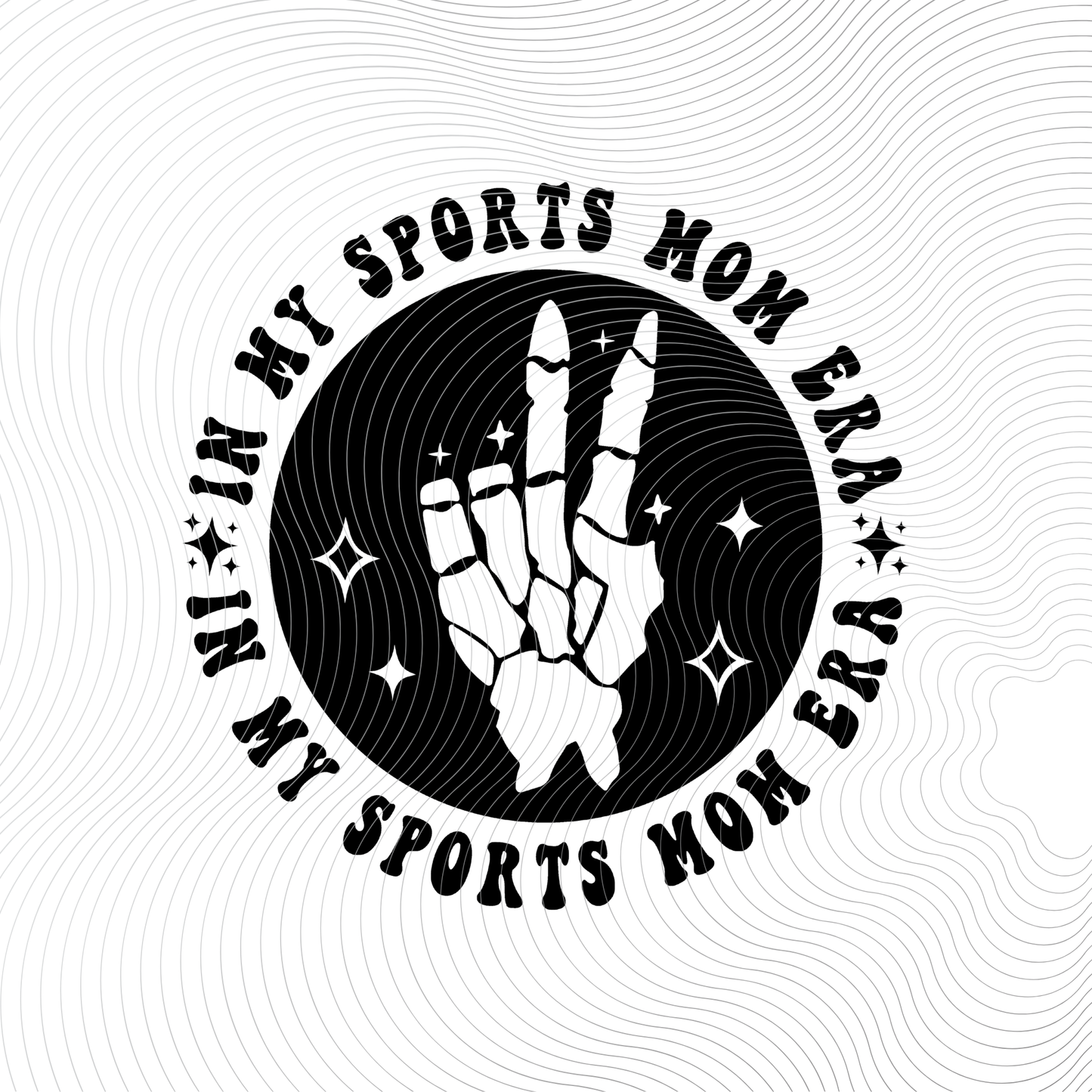 Living That Sports Mom Life Tee- BLACK Square Design ((Customizable))