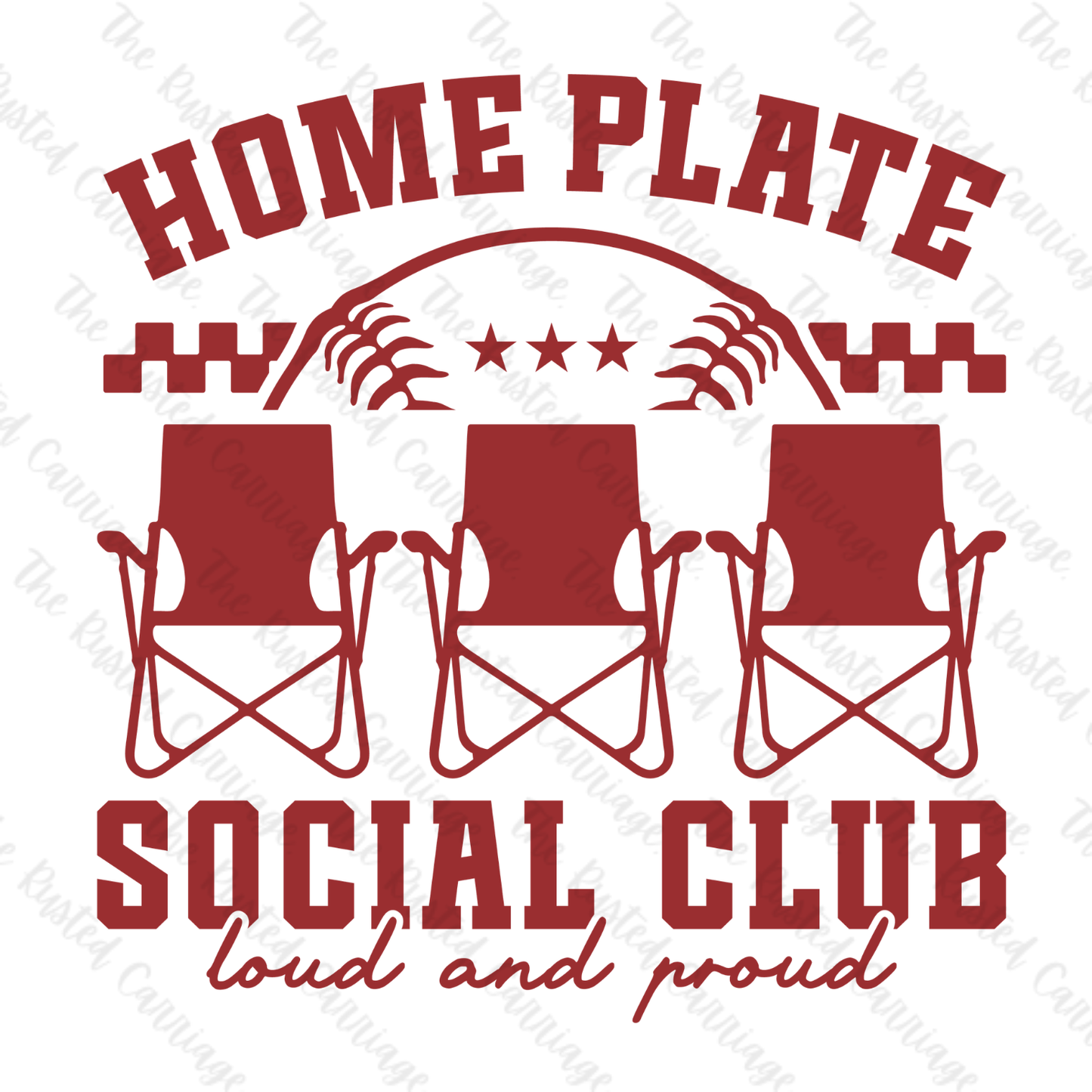 Home Plate Social Club RED Design ((Customizable))