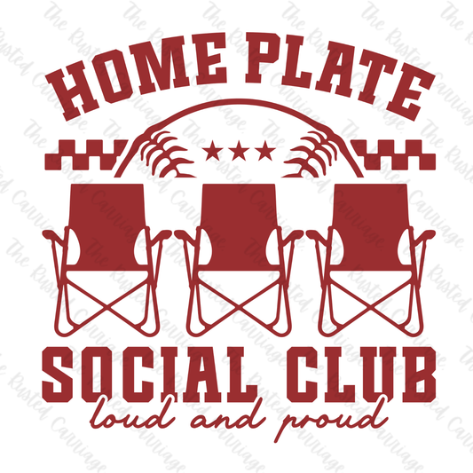 Home Plate Social Club RED Design ((Customizable))