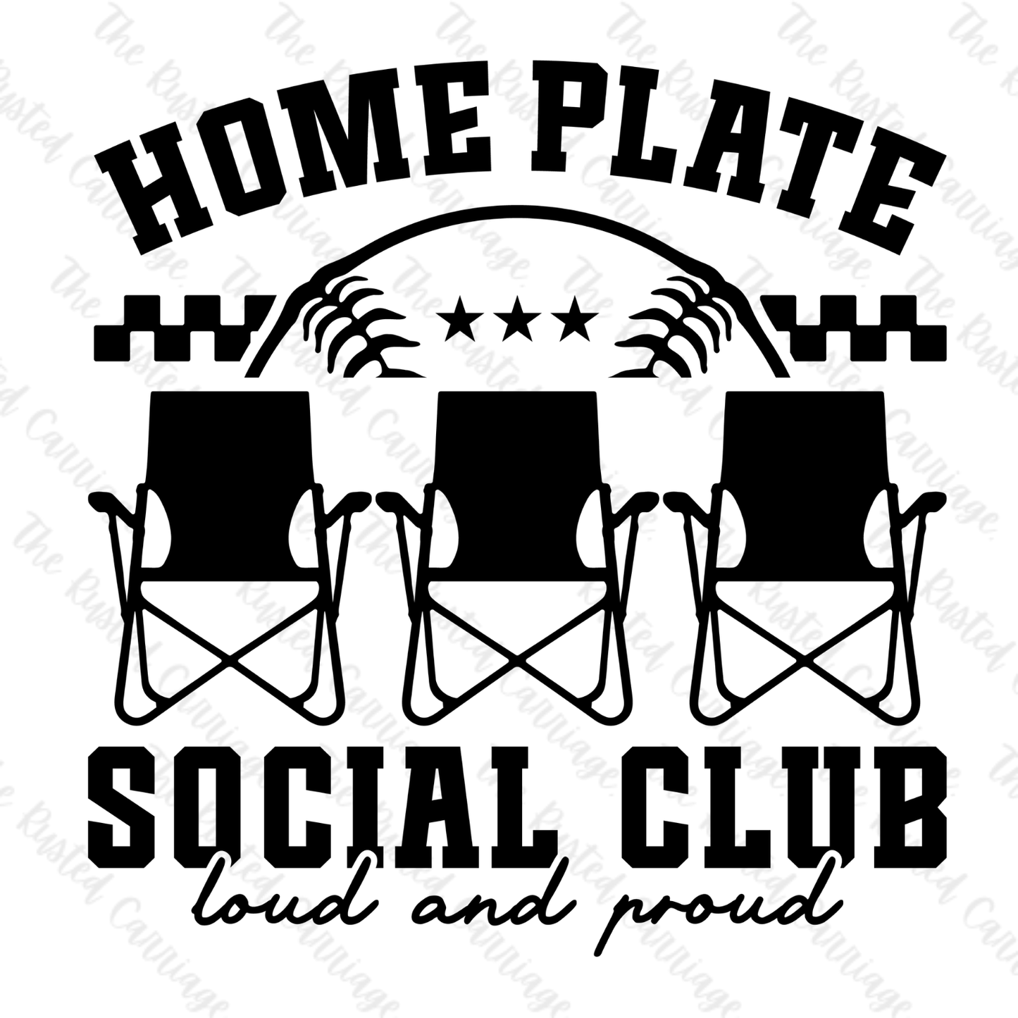 Home Plate Social Club BLACK Design ((Customizable))
