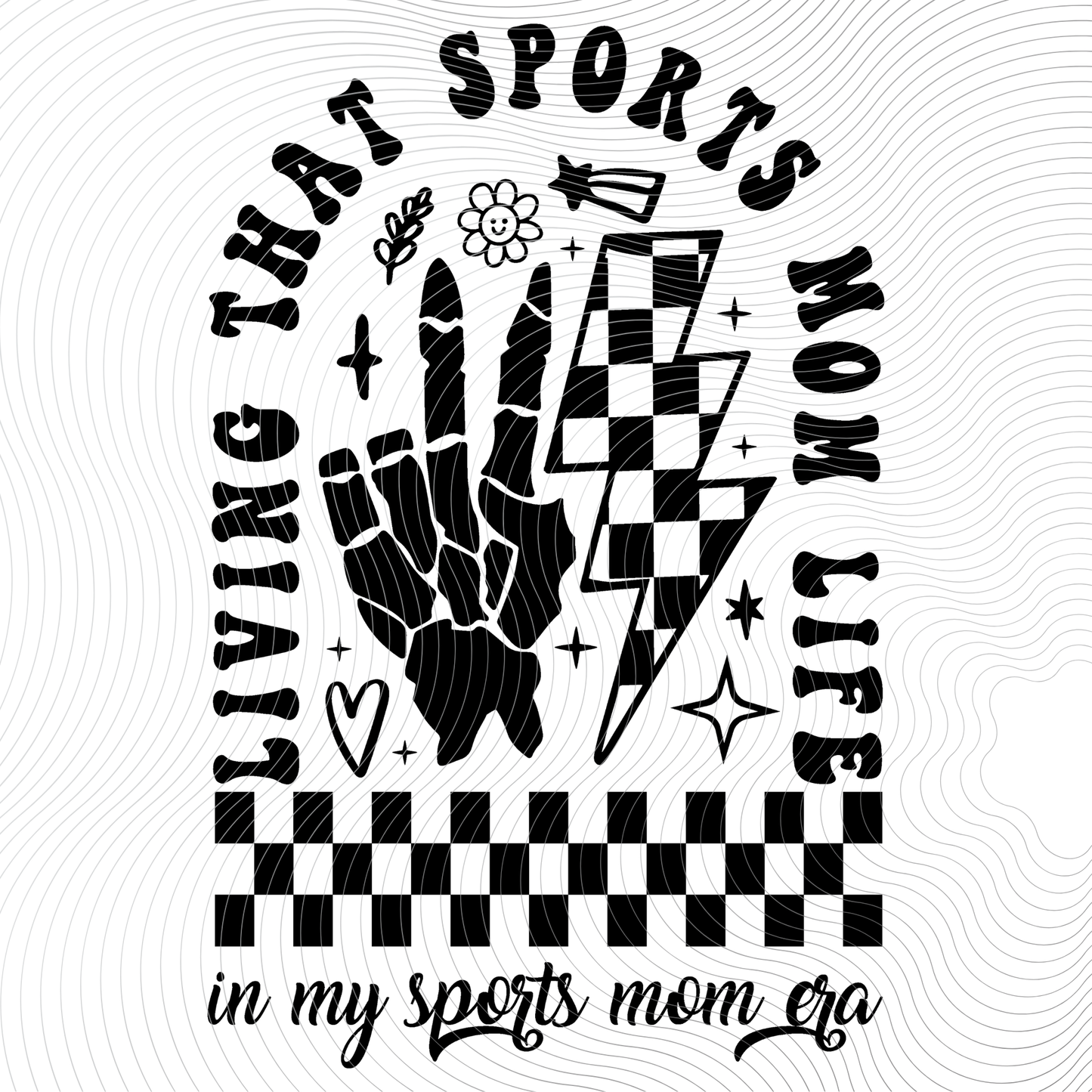 Living That Sports Mom Life BLACK design ((Customizable))