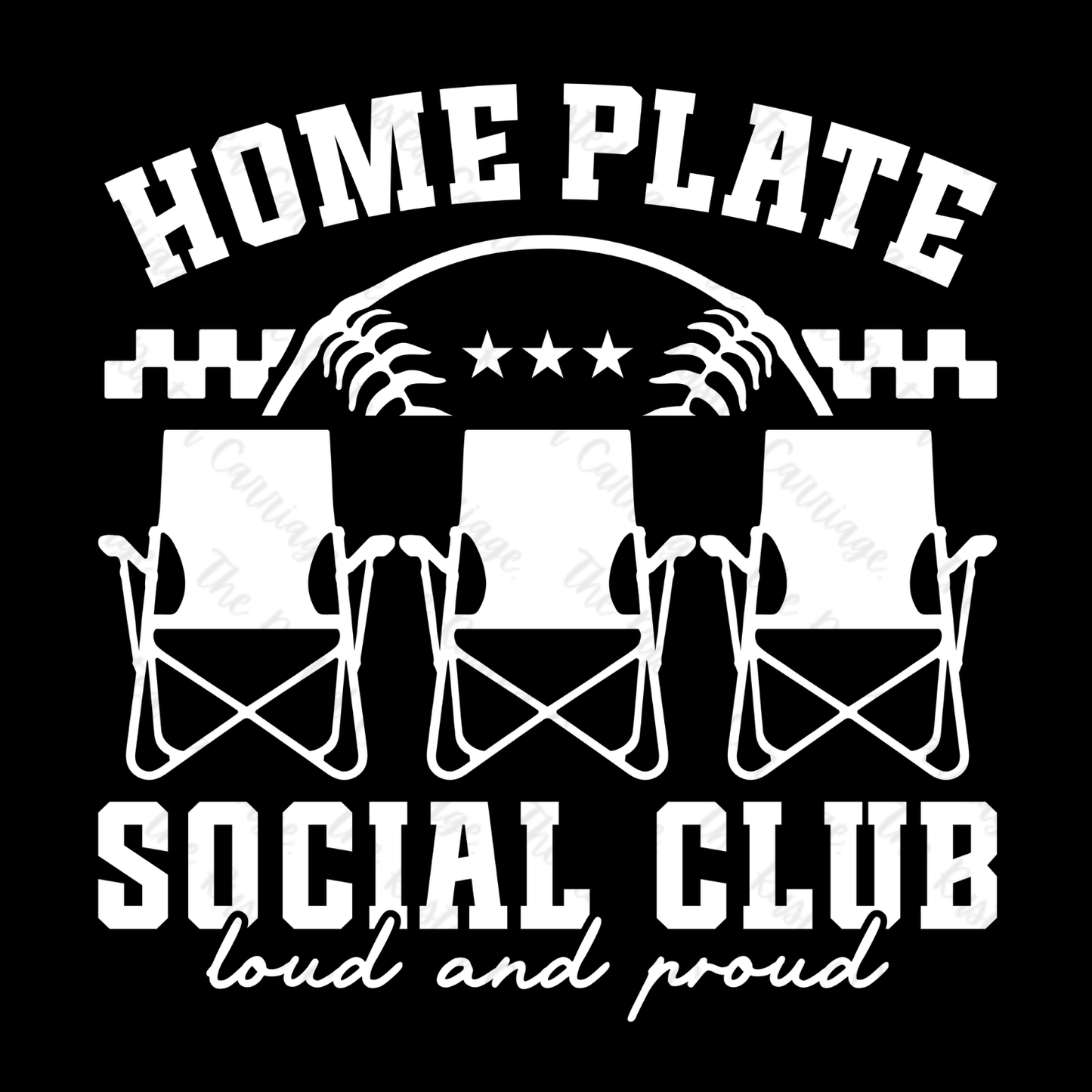 Home Plate Social Club WHITE Design ((Customizable))