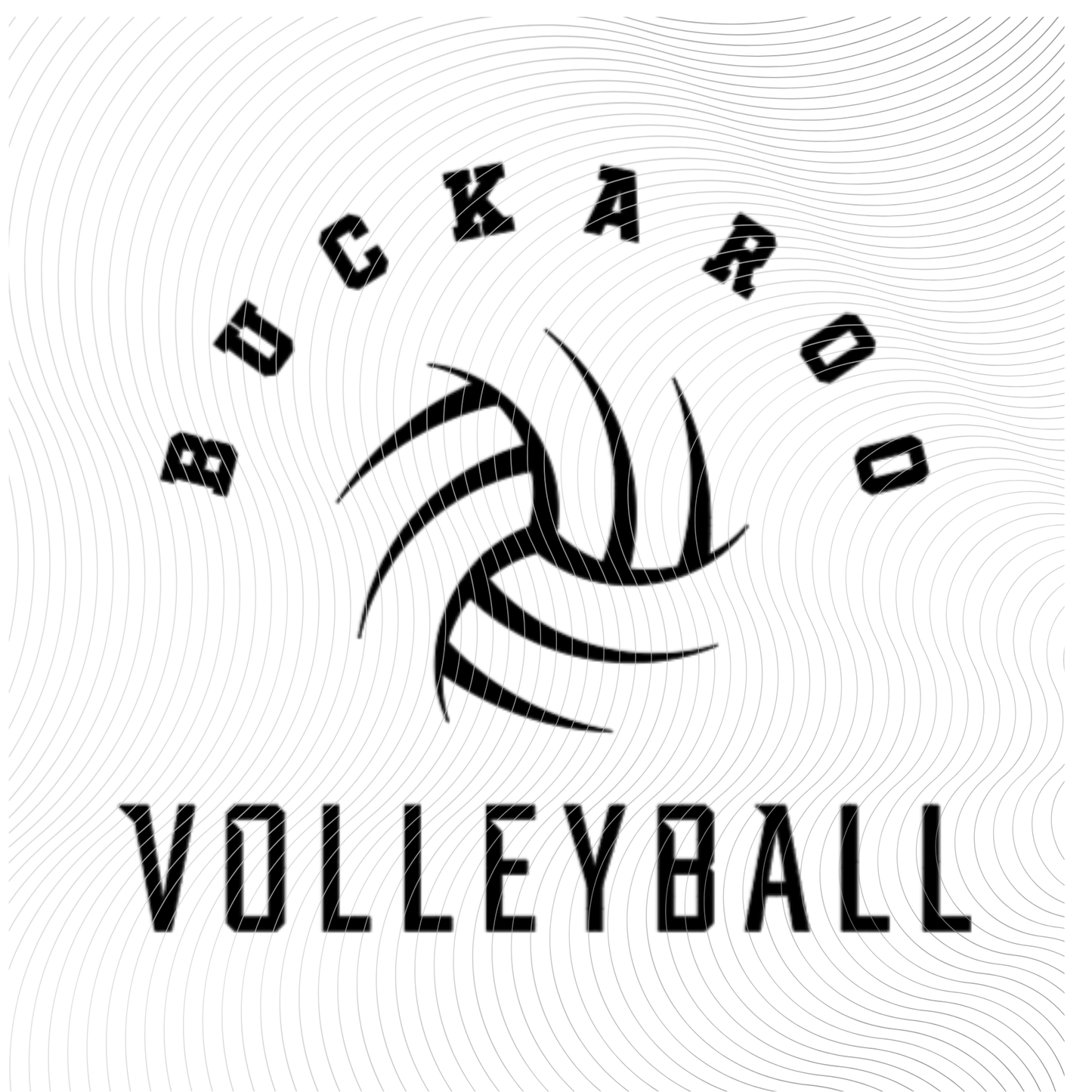 Simple Curved Buckaroo Volleyball Tee in Black & Orange/Black ((Customizable))