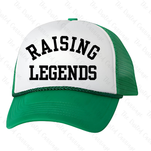 Green & White Women's Trucker Snap Back Hat- General Mascot- Pick Your Design ((Customizable))