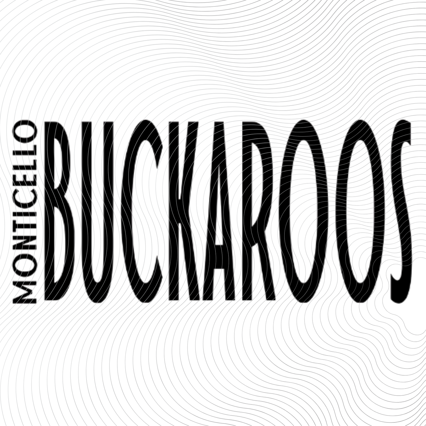 Youth Monticello Buckaroos Front & Back Tee in White, Black or Orange Design ((Customizable))