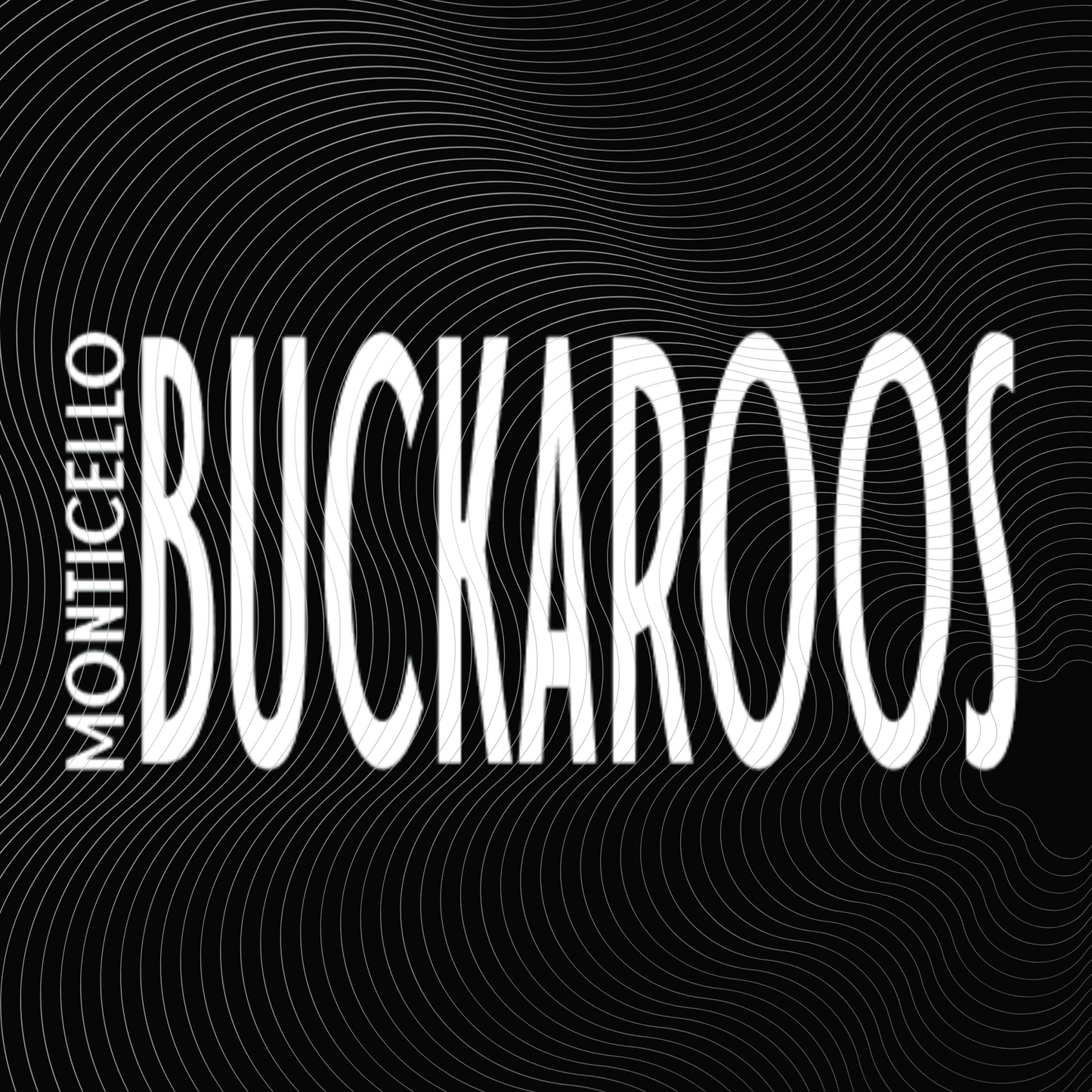 Youth Monticello Buckaroos Front & Back Tee in White, Black or Orange Design ((Customizable))