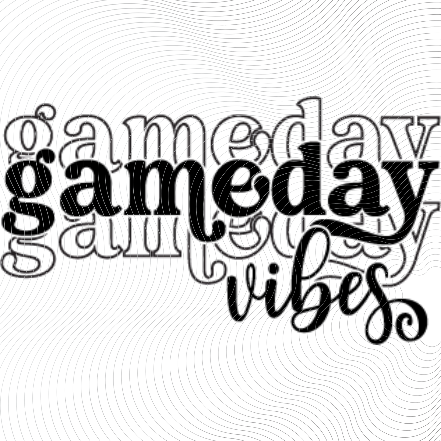 Game Day Vibes Black Design ((Customizable))
