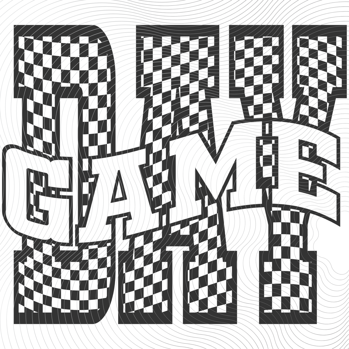 Checkered Black GAME day ((Customizable))