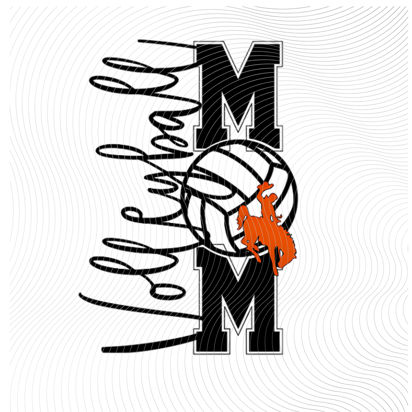 Volleyball Mom Front/Back Design Tee ((Customizable))