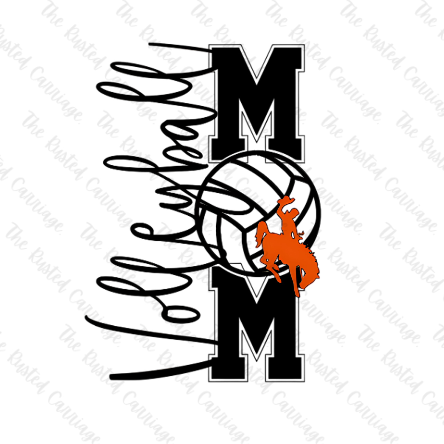 Volleyball Mom Front/Back Design ((Customizable))