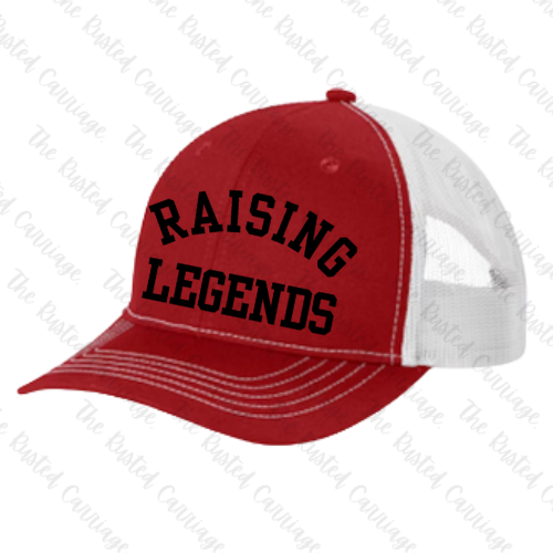 Red & White Adult Snap Back Hat - Pick Your Basketball Design & Hat Style: Curved Brim or Women's Trucker ((Customizable))
