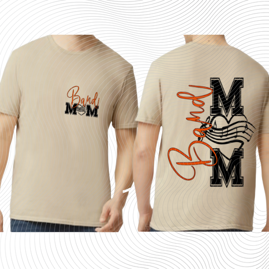 Band Mom Front/Back Design Tee ((Customizable))
