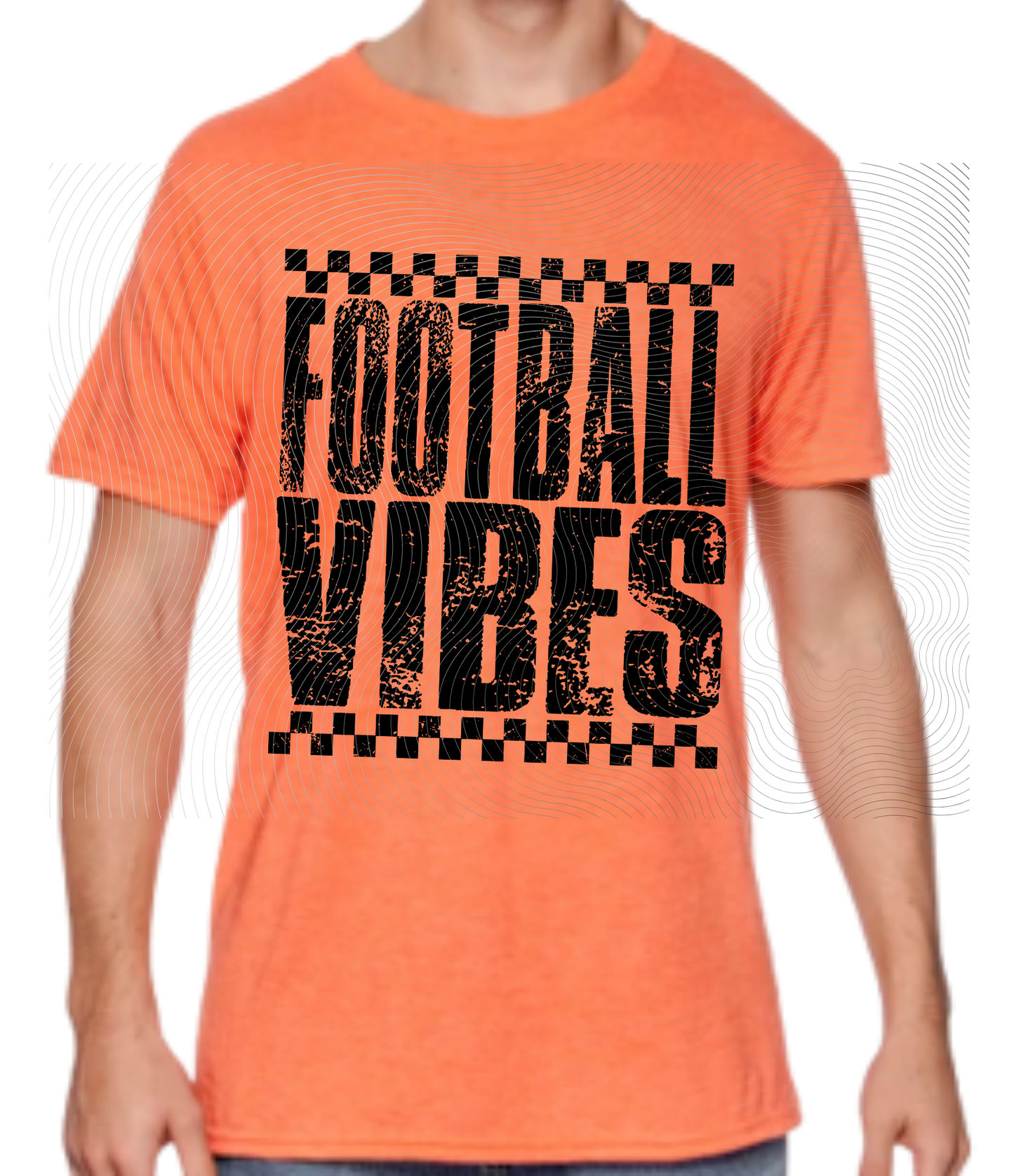 Football Vibes Tee Black Design ((Customizable))