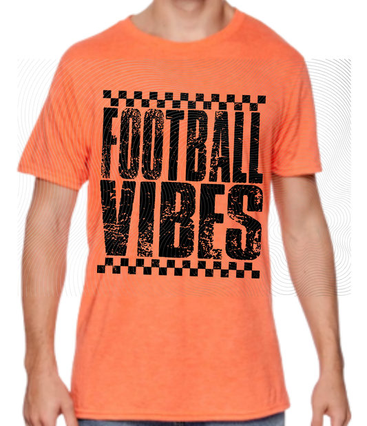 Youth Football Vibes Tee Black Design ((Customizable))