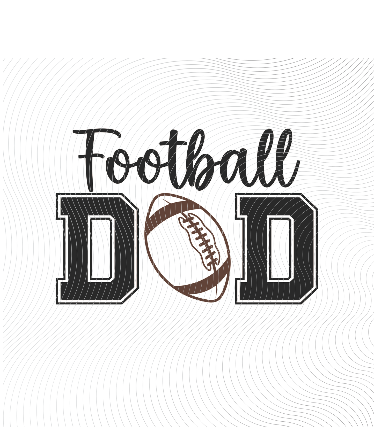 Football Dad Tee with Flag Design Front/Back ((Customizable))