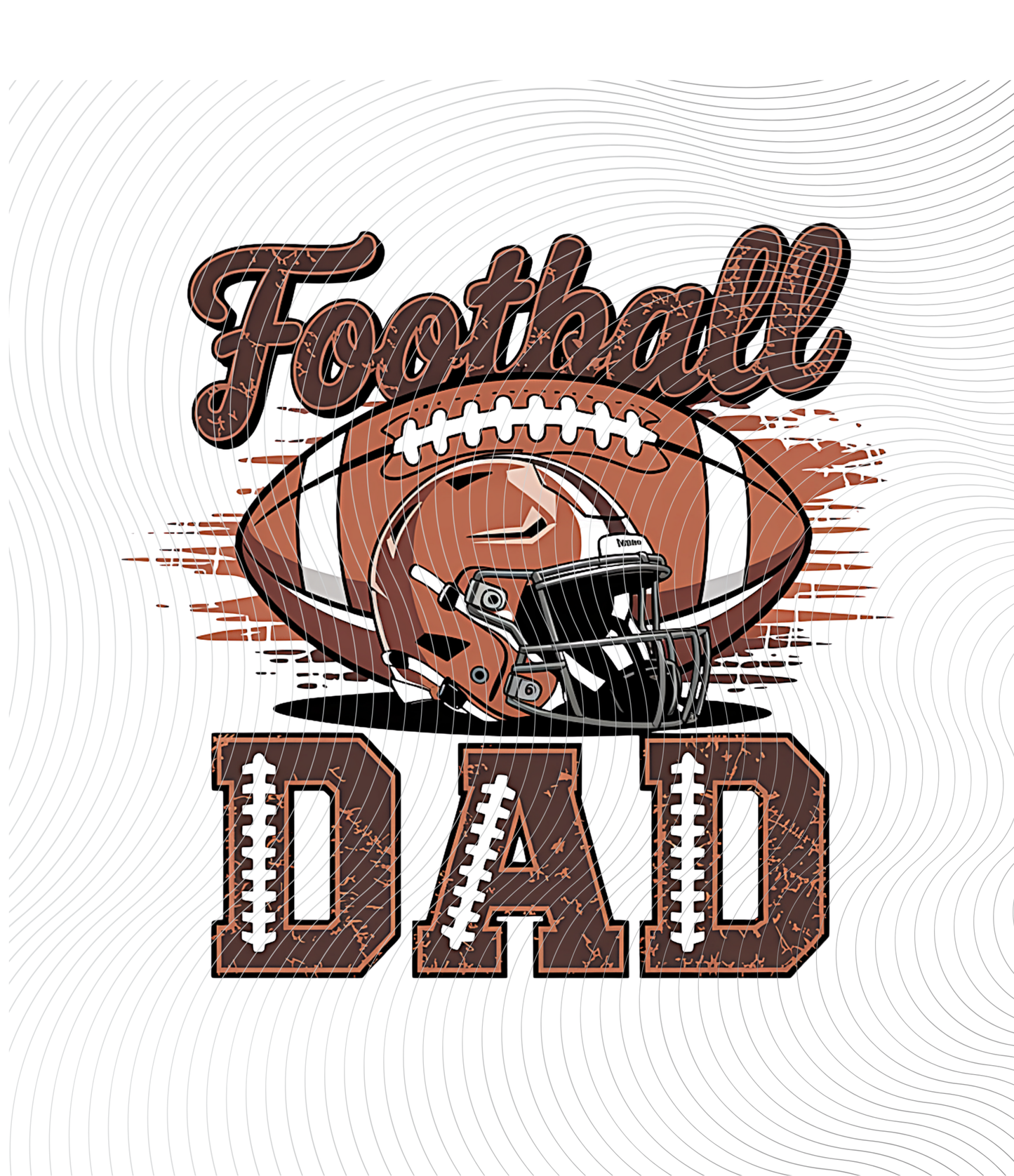 Football Dad Tee Helmet/Ball Design ((Customizable))