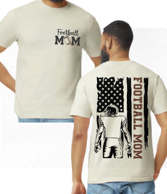 Football Mom Flag Tee ((Customizable))