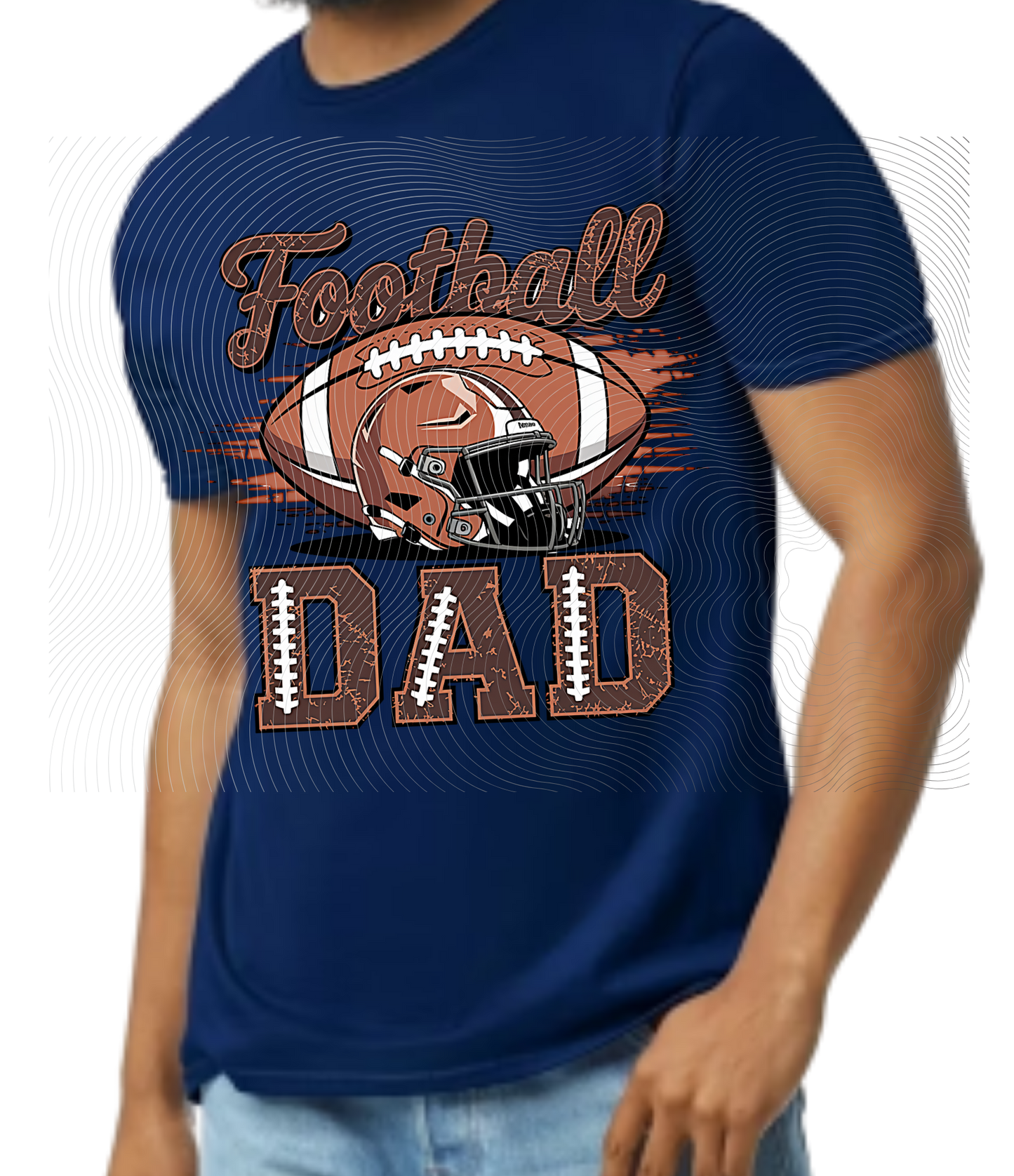 Football Dad Tee Helmet/Ball Design ((Customizable))